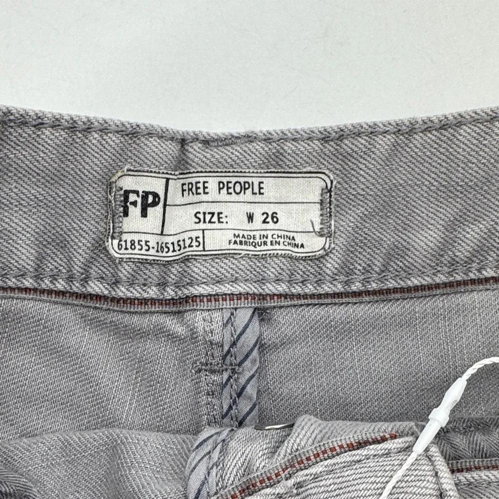 Free people Gray Denim Shorts size 26 no stretch